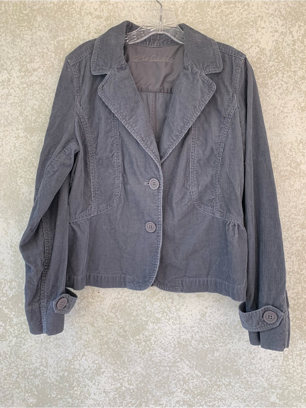 Women's Slate Gray Corduroy Blazer Jacket